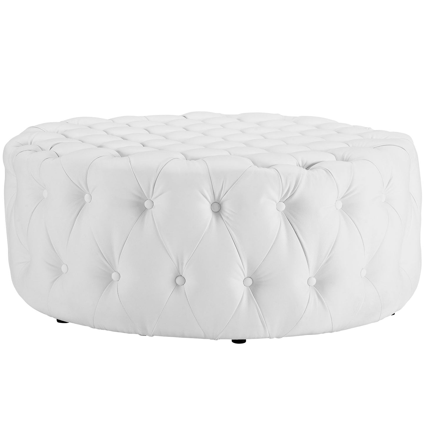 Amour Upholstered Vinyl Ottoman