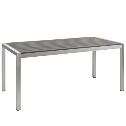 Shore Outdoor Patio Aluminum Dining Table