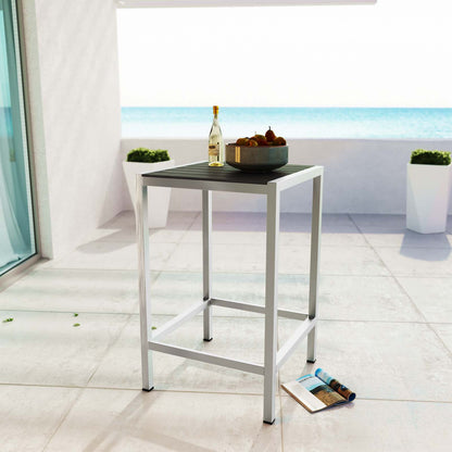 Shore Outdoor Patio Aluminum Bar Table