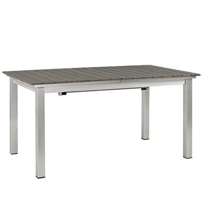 Shore Outdoor Patio Aluminum Dining Table