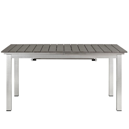 Shore Outdoor Patio Aluminum Dining Table