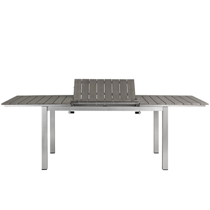 Shore Outdoor Patio Aluminum Dining Table