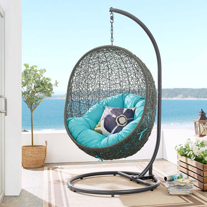 Hide Outdoor Patio Swing Chair With Stand