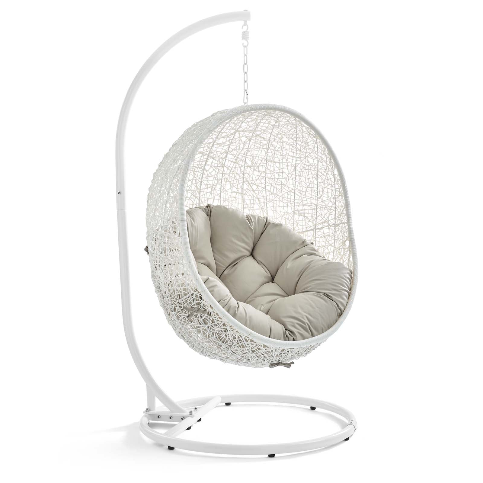 Hide Outdoor Patio Swing Chair With Stand