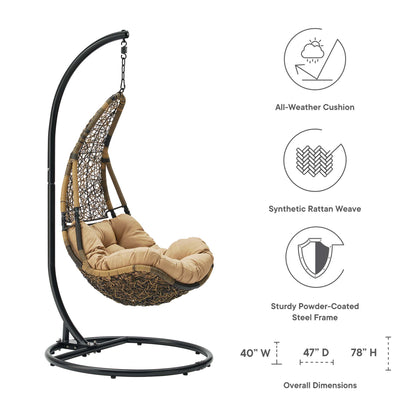 Abate Wicker Rattan Outdoor Patio Swing Chair