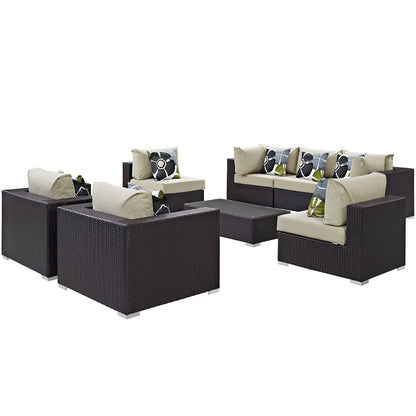 Convene 8 Piece Outdoor Patio Sectional Set