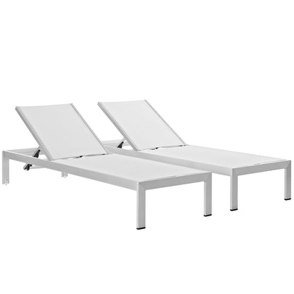 Shore Chaise Outdoor Patio Aluminum Set of 2