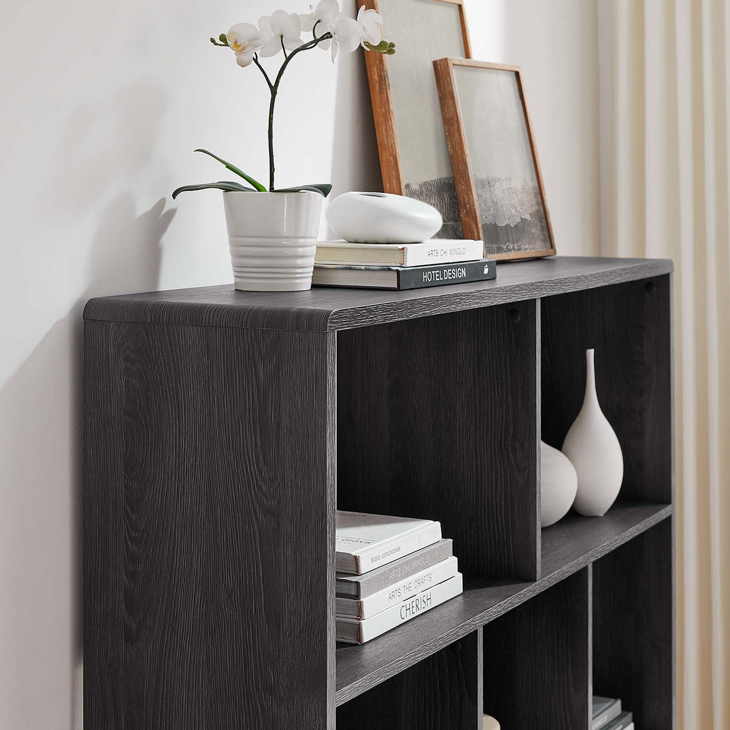 Transmit 7 Shelf Wood Grain Bookcase