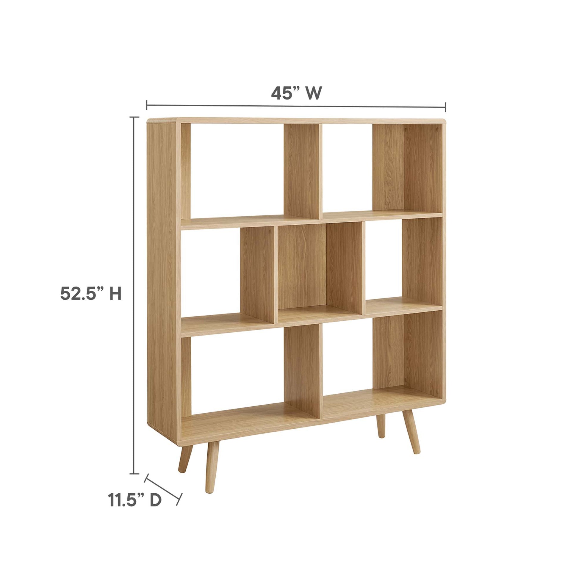 Transmit 7 Shelf Wood Grain Bookcase