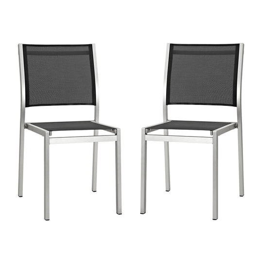 Shore Side Chair Outdoor Patio Aluminum Set of 2