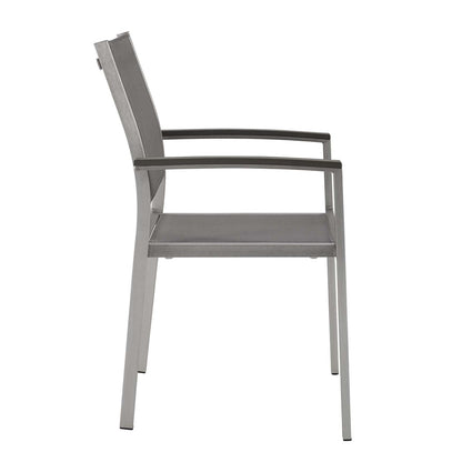 Shore Dining Chair Outdoor Patio Aluminum Set of 2