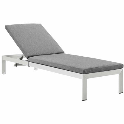 Shore 3 Piece Outdoor Patio Aluminum Chaise with Cushions