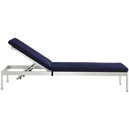 Shore Chaise with Cushions Outdoor Patio Aluminum Set of 2