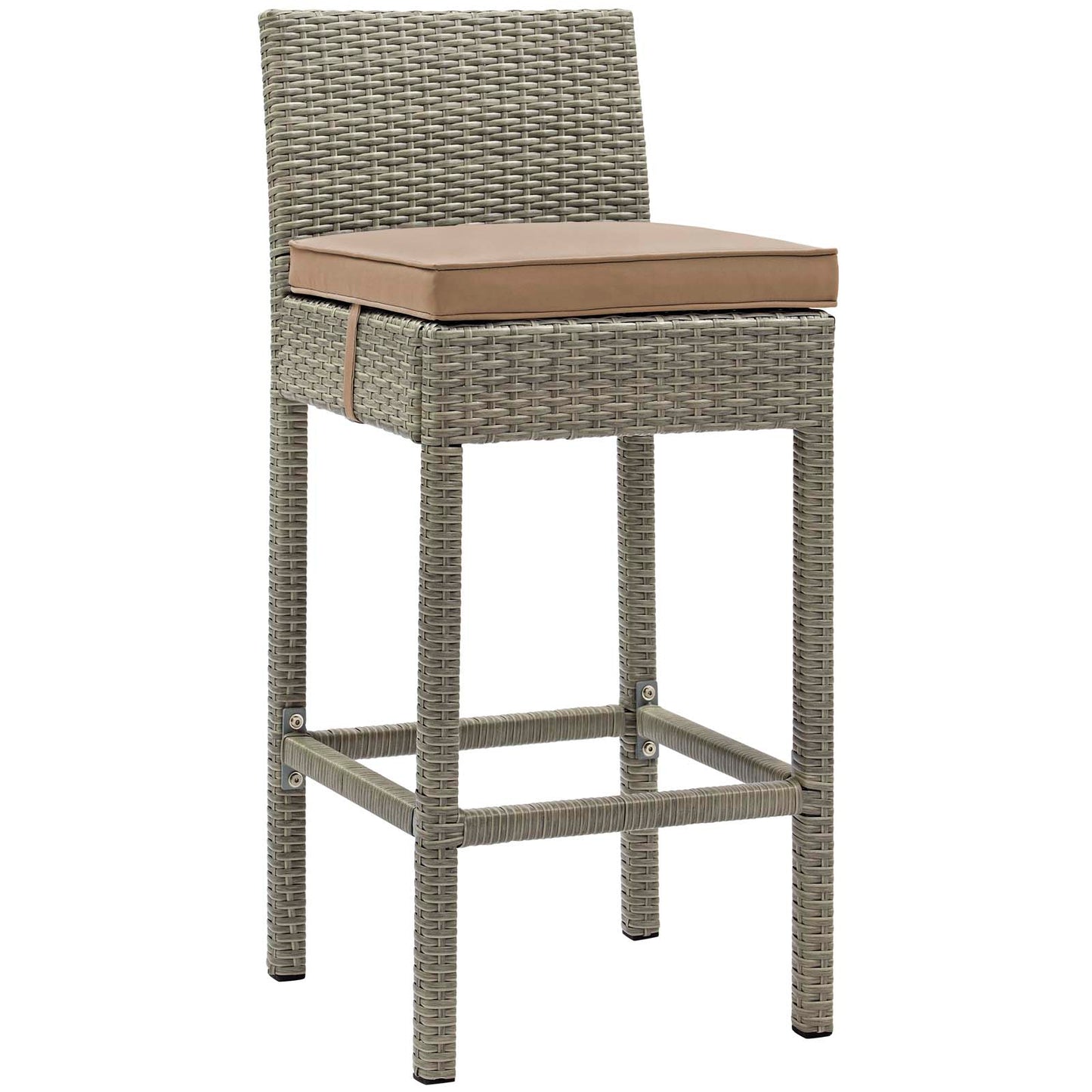 Conduit Outdoor Patio Wicker Rattan Bar Stool