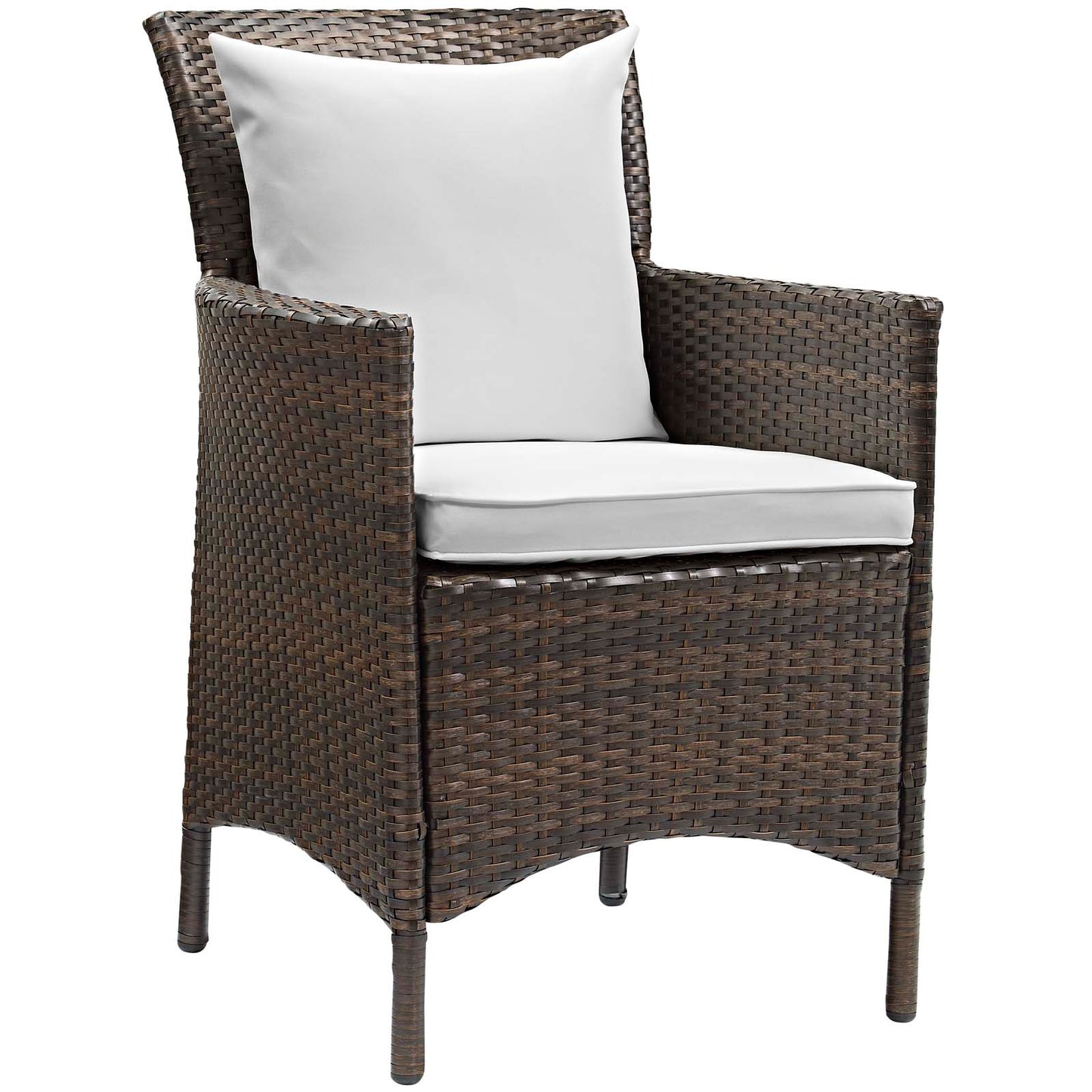 Conduit Outdoor Patio Wicker Rattan Dining Armchair