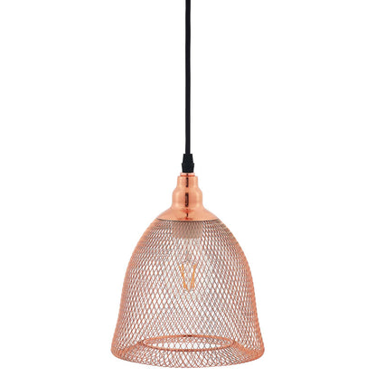 Glimmer Bell-Shaped Rose Gold Pendant Light