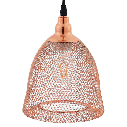 Glimmer Bell-Shaped Rose Gold Pendant Light