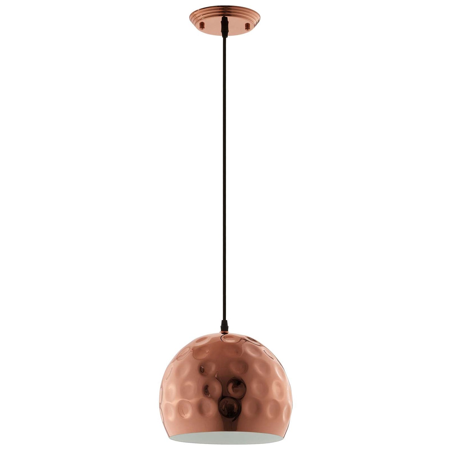 Dimple 10" Half-Sphere Rose Gold Pendant Light