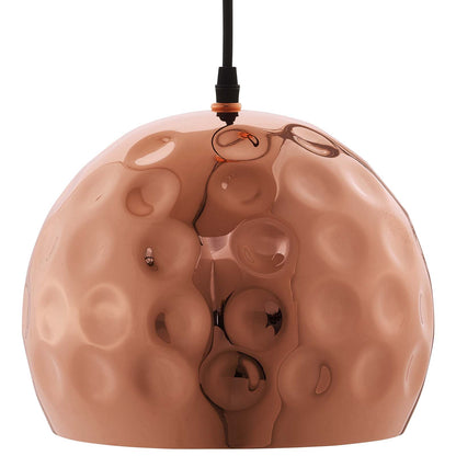 Dimple 10" Half-Sphere Rose Gold Pendant Light