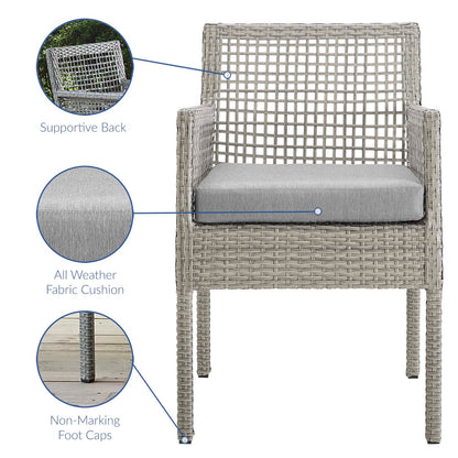 Aura Outdoor Patio Wicker Rattan Dining Armchair