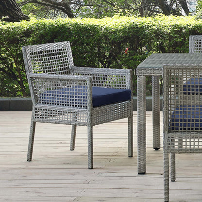 Aura Outdoor Patio Wicker Rattan Dining Armchair