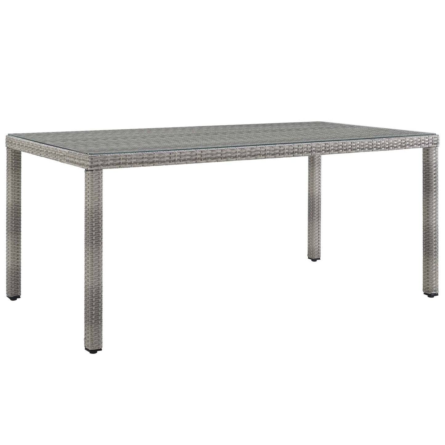 Aura 68" Outdoor Patio Wicker Rattan Dining Table