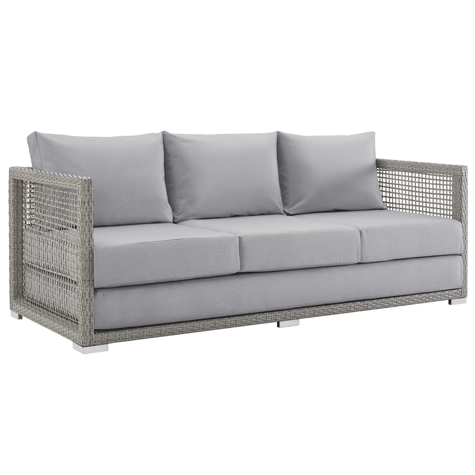 Aura Outdoor Patio Wicker Rattan Sofa