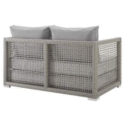 Aura Outdoor Patio Wicker Rattan Loveseat