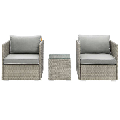 Repose 3 Piece Outdoor Patio Sectional Set