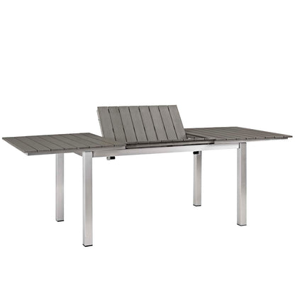 Shore 7 Piece Outdoor Patio Aluminum Dining Set