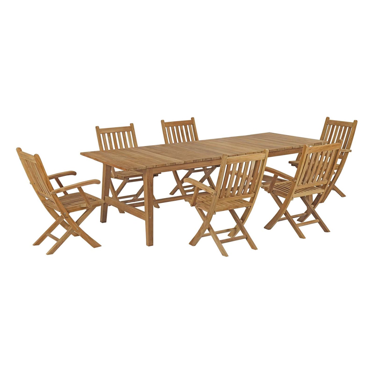 Marina 7 Piece Outdoor Patio Teak Dining Set