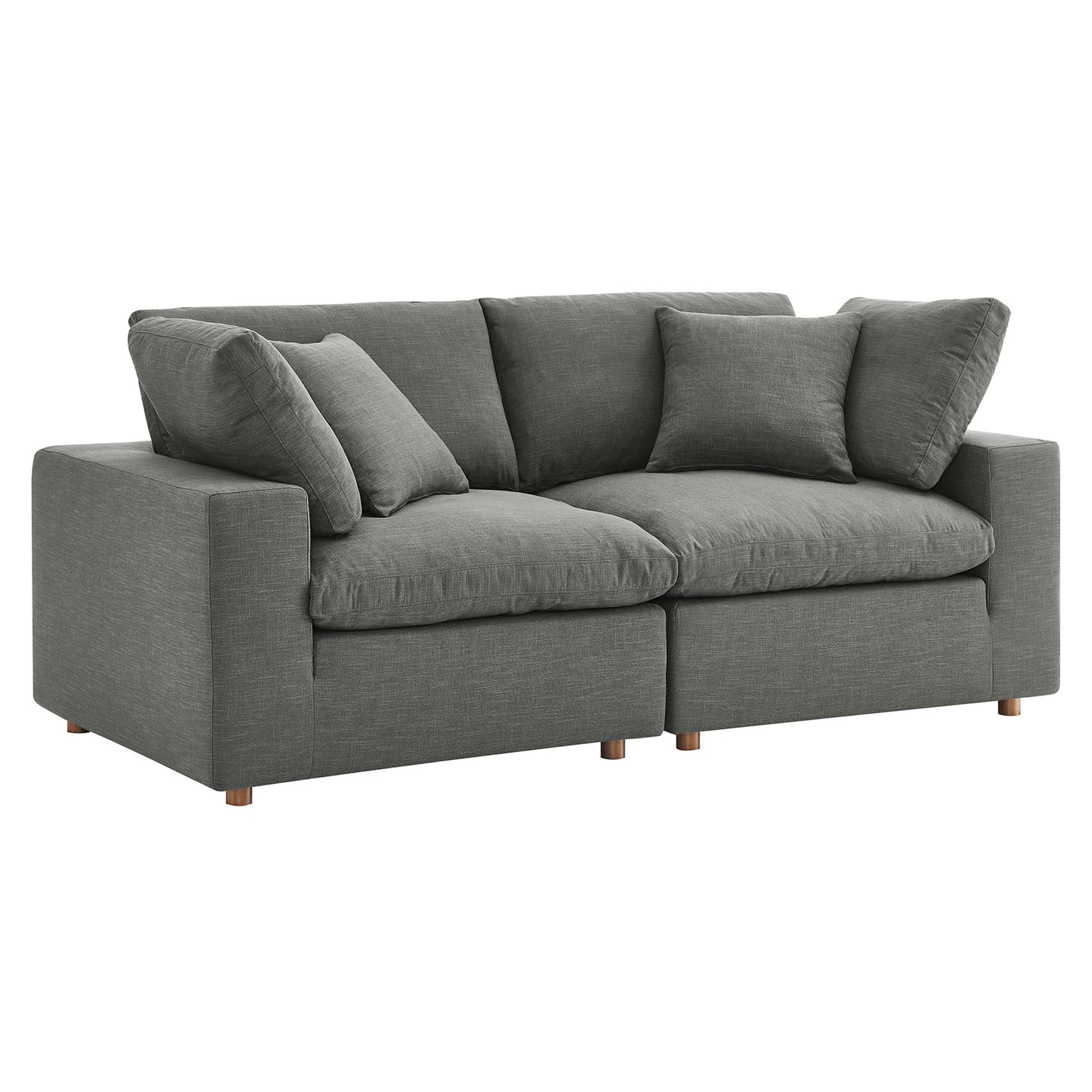 Commix Down Filled Overstuffed 2 Piece Sectional Sofa Set