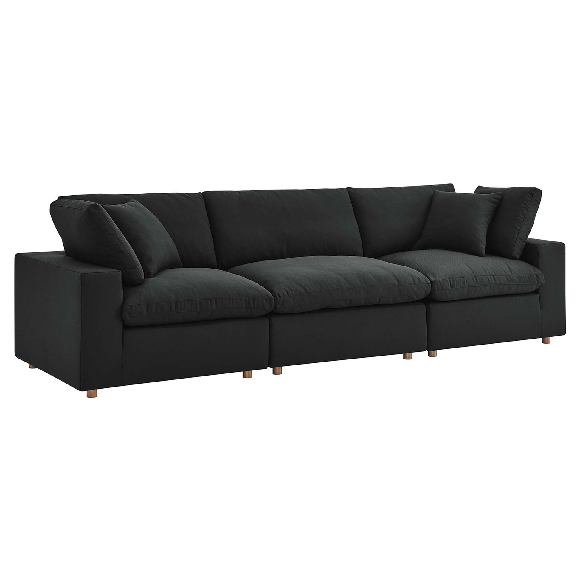 Commix Down Filled Overstuffed 3 Piece Sectional Sofa Set