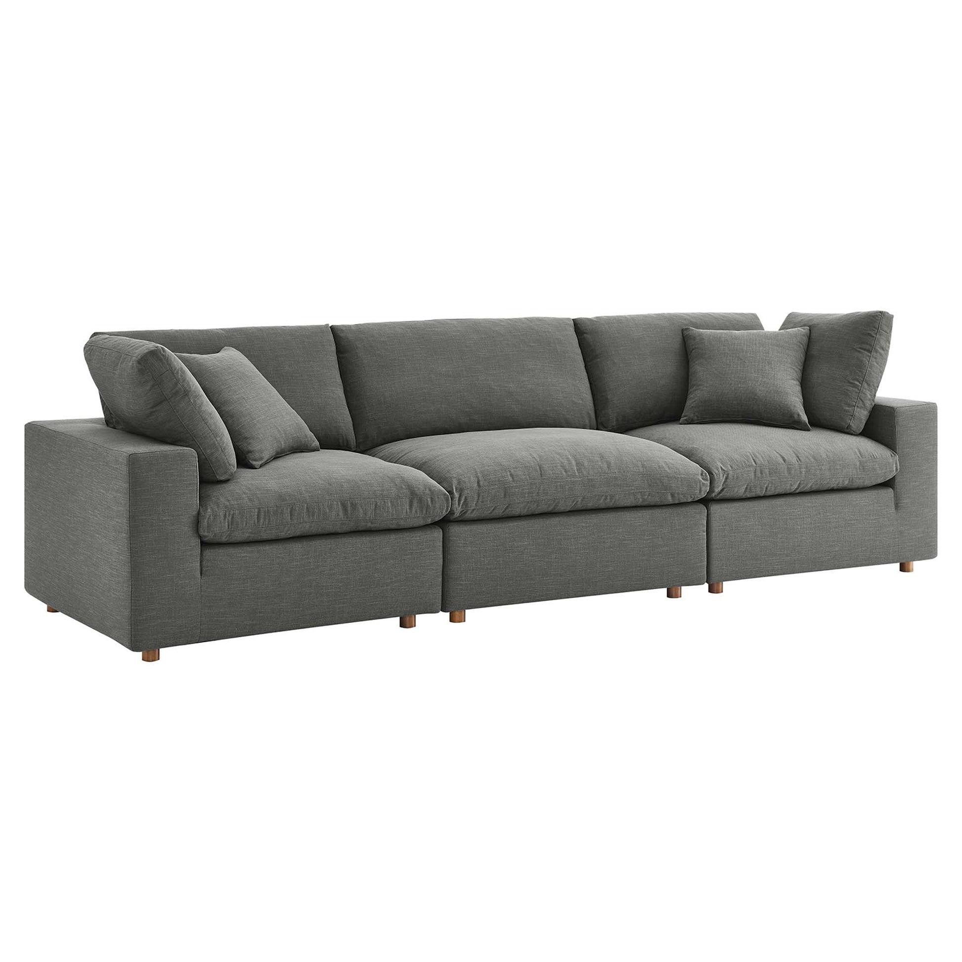 Commix Down Filled Overstuffed 3 Piece Sectional Sofa Set