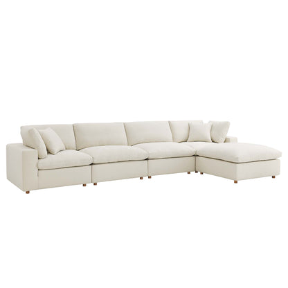 Commix Down Filled Overstuffed 5 Piece Sectional Sofa Set