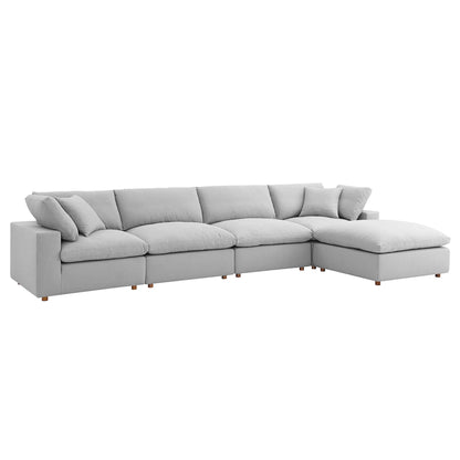 Commix Down Filled Overstuffed 5 Piece Sectional Sofa Set