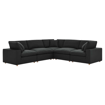 Commix Down Filled Overstuffed 5 Piece 5-Piece Sectional Sofa