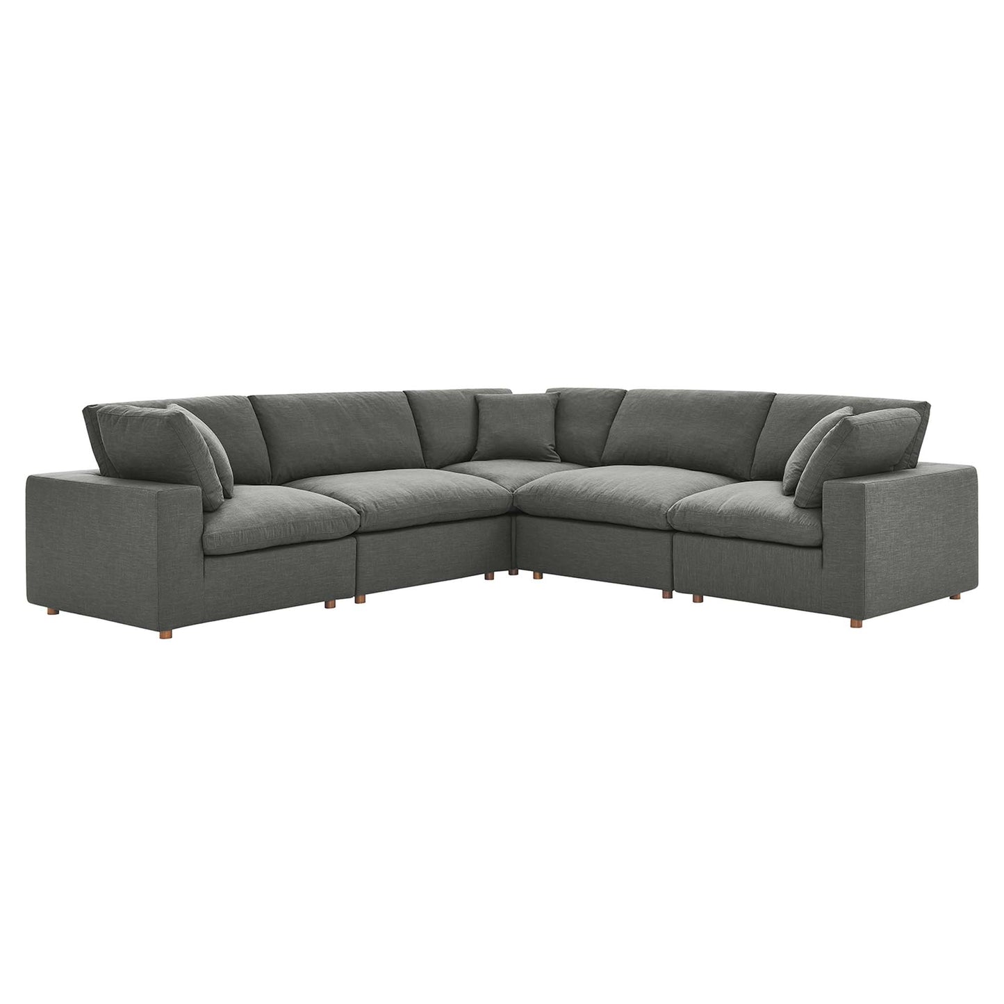 Commix Down Filled Overstuffed 5 Piece 5-Piece Sectional Sofa