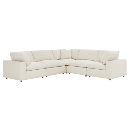 Commix Down Filled Overstuffed 5 Piece 5-Piece Sectional Sofa