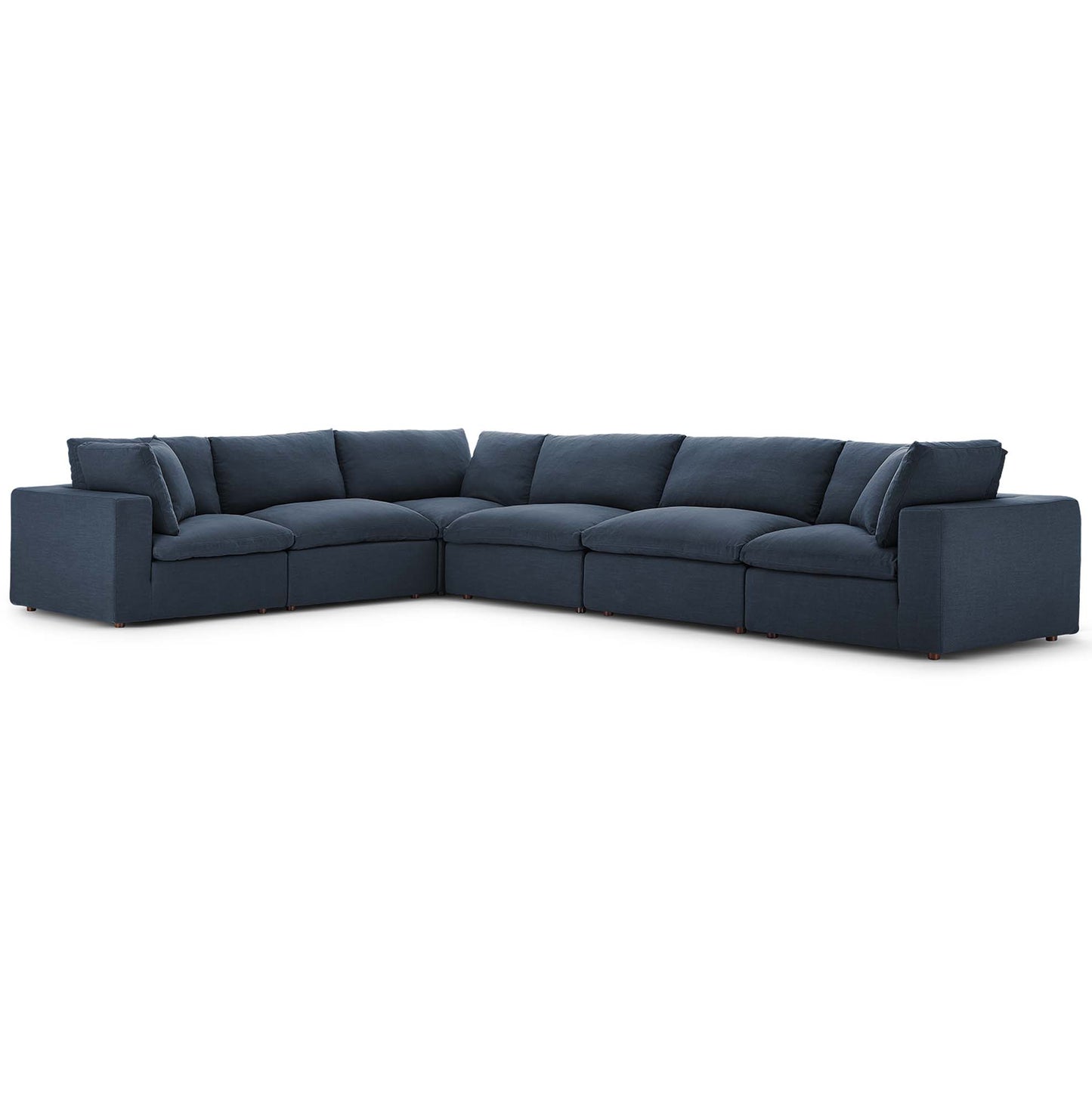 Commix Down Filled Overstuffed 6 Piece Sectional Sofa Set