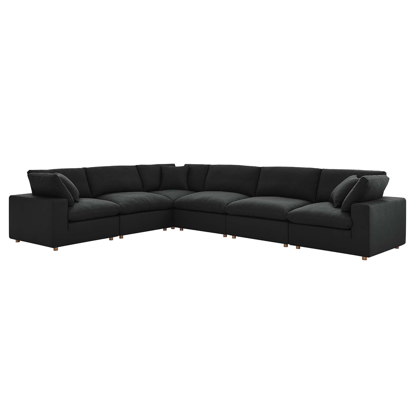 Commix Down Filled Overstuffed 6 Piece Sectional Sofa Set