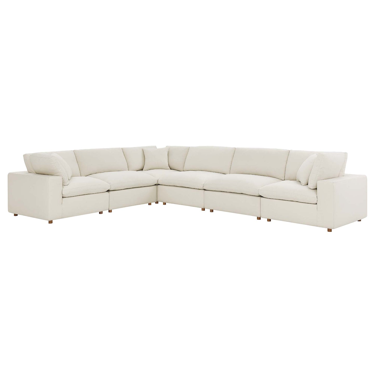 Commix Down Filled Overstuffed 6 Piece Sectional Sofa Set