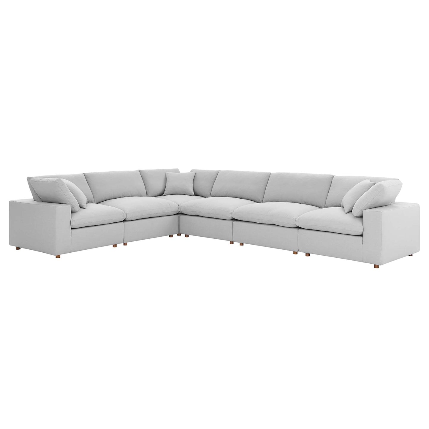 Commix Down Filled Overstuffed 6 Piece Sectional Sofa Set