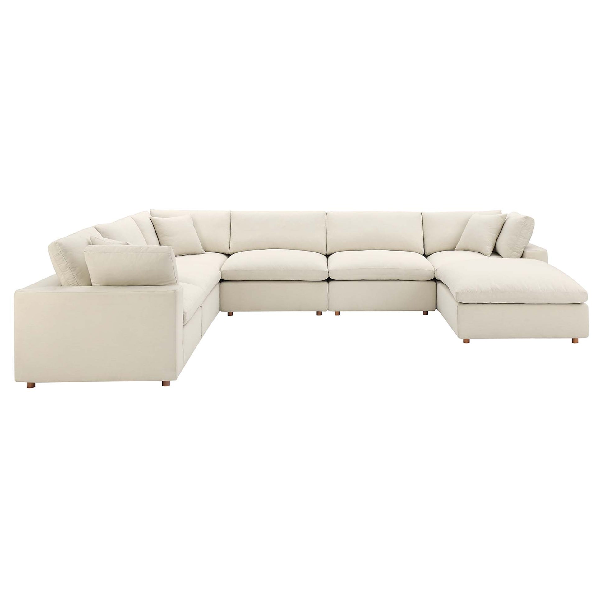 Commix Down Filled Overstuffed 7-Piece Sectional Sofa