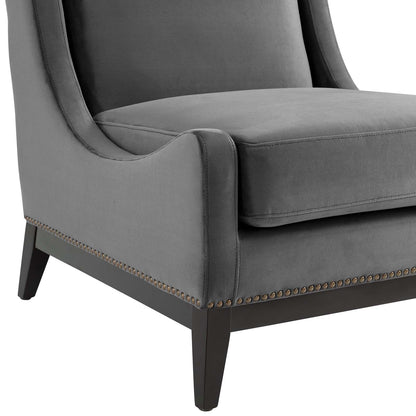 Confident Accent Upholstered Performance Velvet Lounge Chair