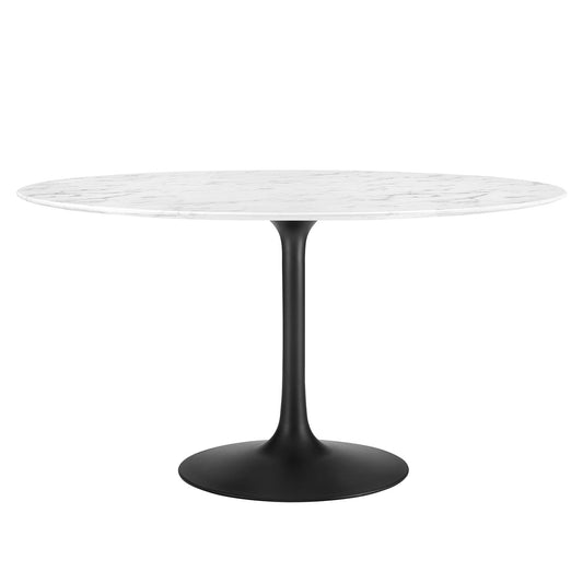 Lippa 54" Round Artificial Marble Dining Table