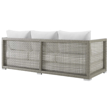 Aura 6 Piece Outdoor Patio Wicker Rattan Set