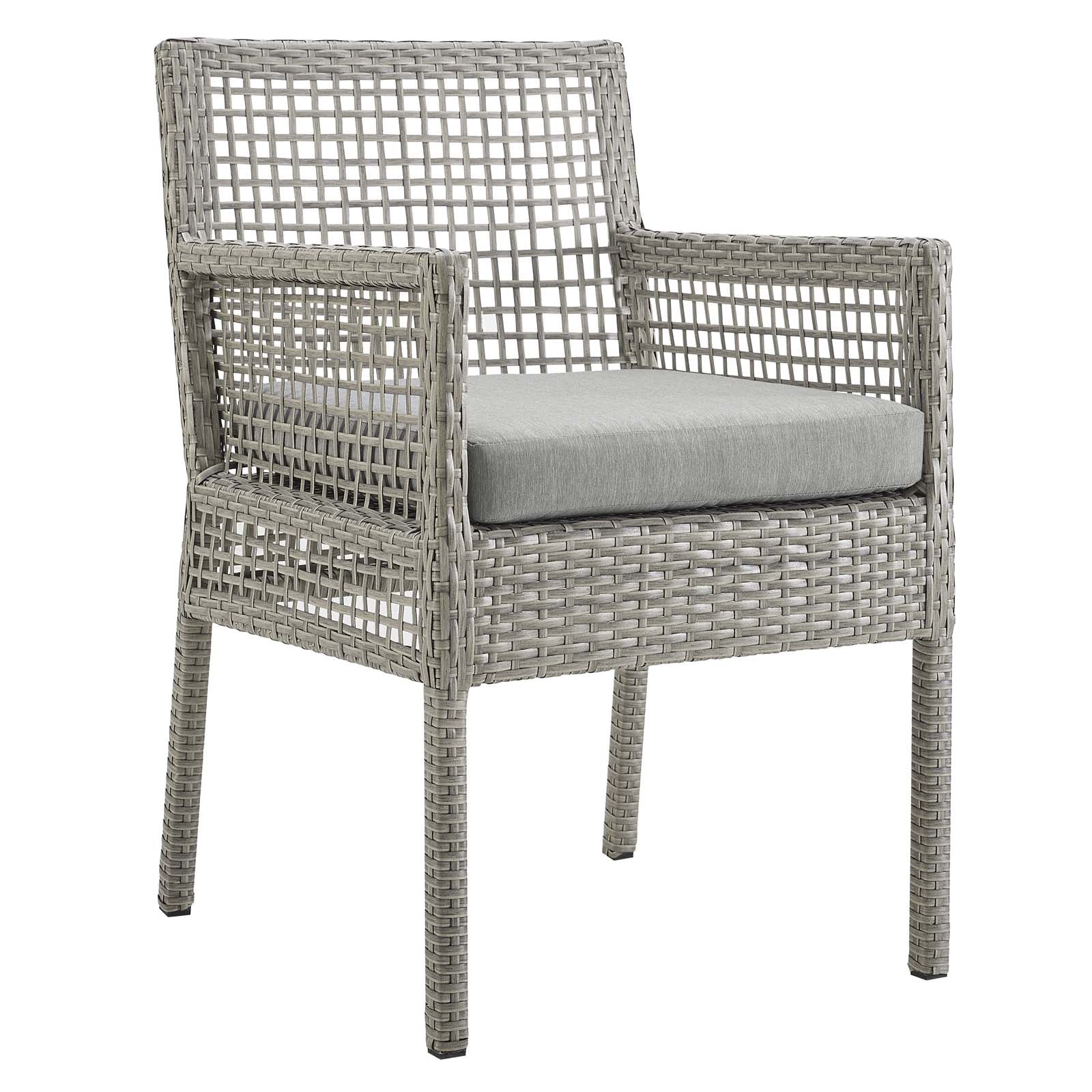 Aura Dining Armchair Outdoor Patio Wicker Rattan Set of 2