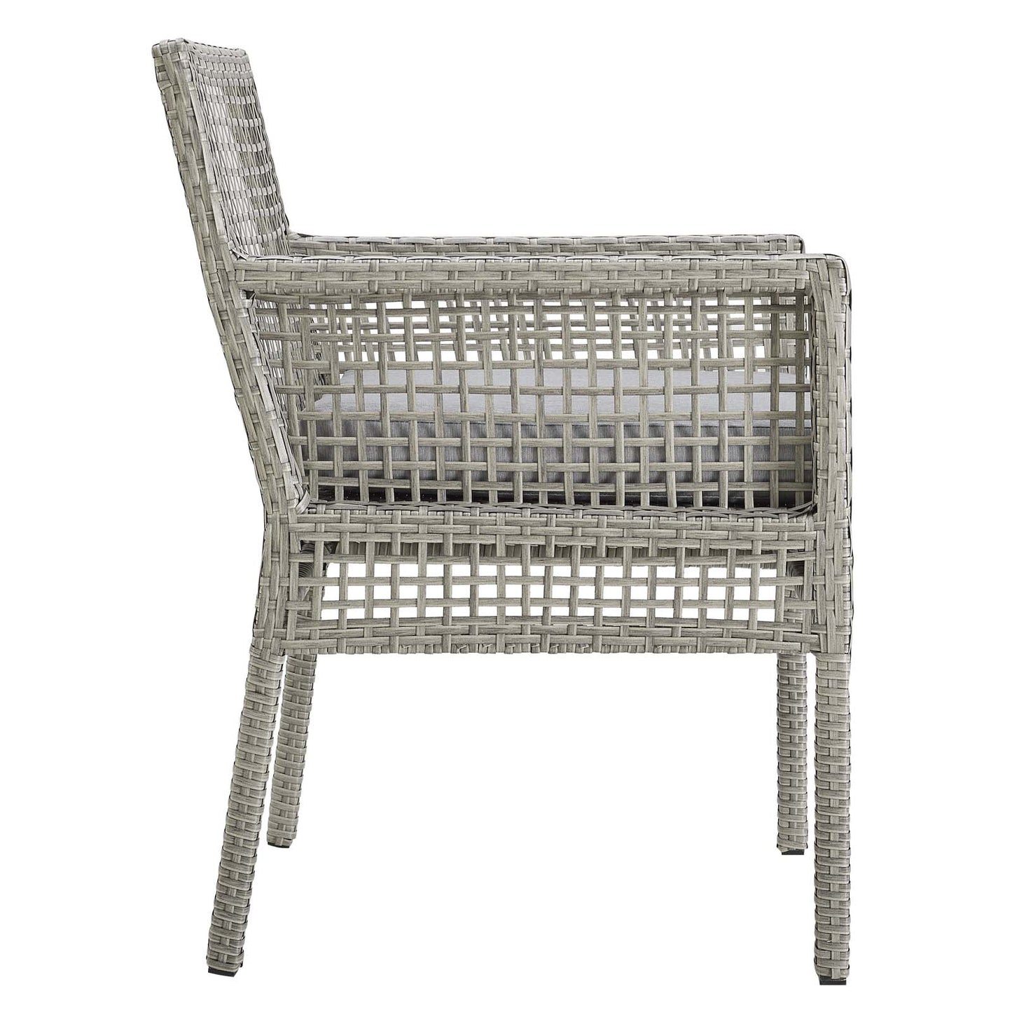 Aura Dining Armchair Outdoor Patio Wicker Rattan Set of 2