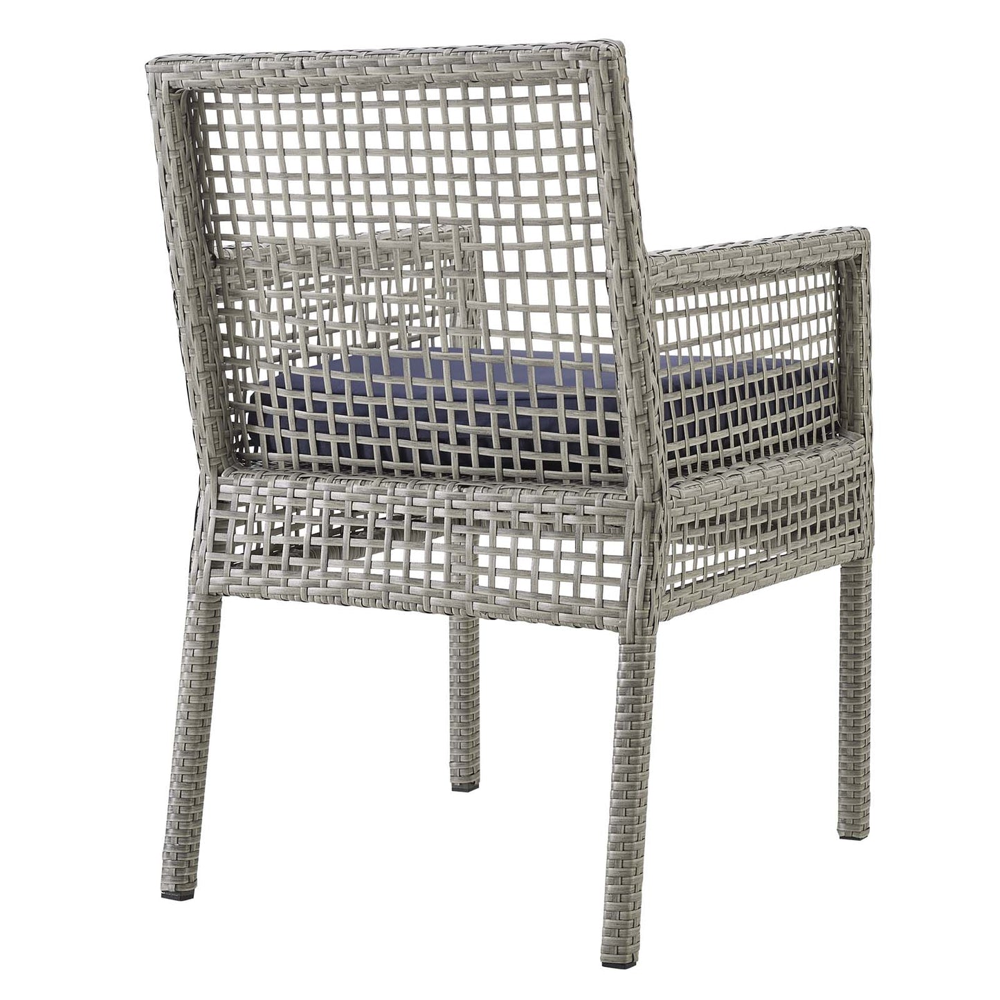 Aura Dining Armchair Outdoor Patio Wicker Rattan Set of 2